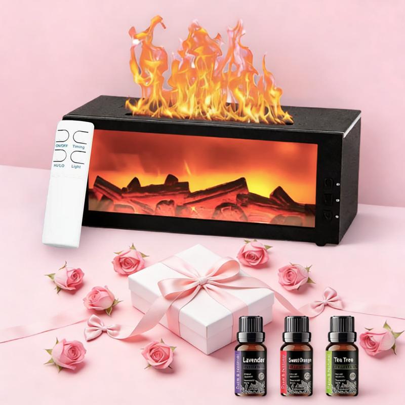 Colorful Flame Waterless Aroma Diffuser - USB Powered Desktop Humidifier